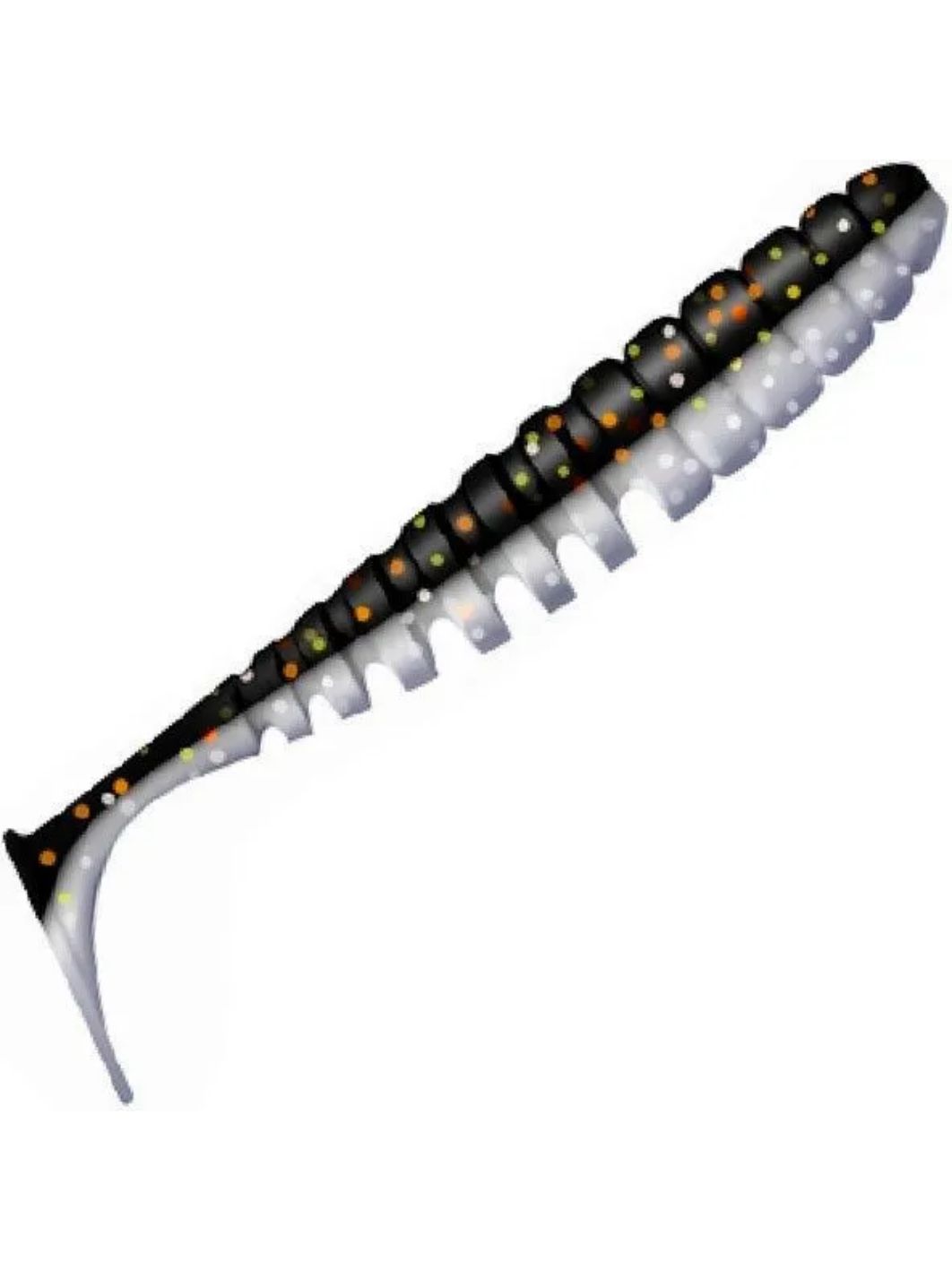 Приманка ZUB-SHAD 120мм-5шт,  (цвет 030) черный верх-натурал низ
