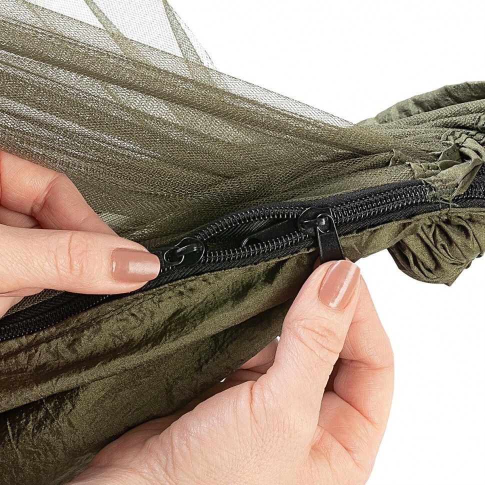 Гамак без планок 140х260см с москитной сеткой нейлон 210T NISUS