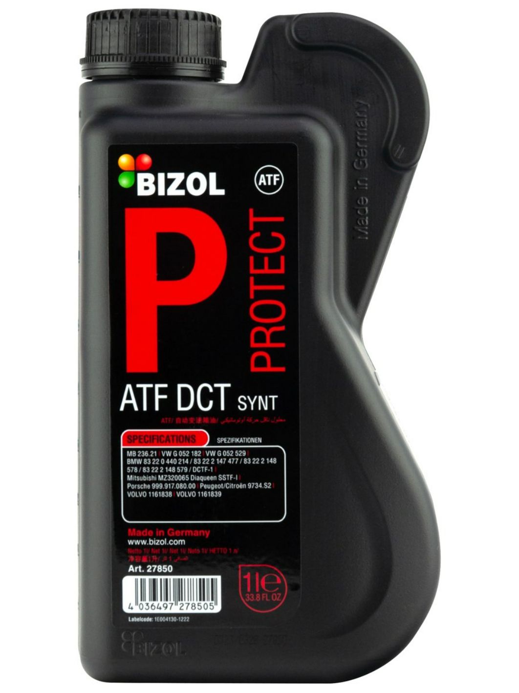 BIZOL ATF DCT SYNT 1L 27850 синтетическое трансмиссионное масло д/АКПП