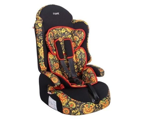 детское кресло "siger" art прайм изофикс (хохлома) (от 9 до 36 кг)