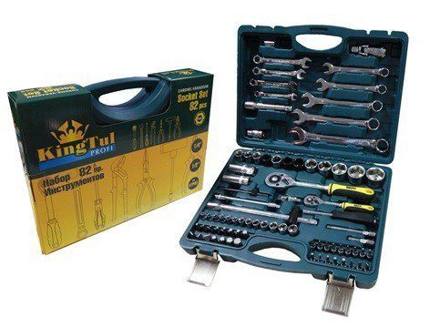 набор инструмента 82 предмета 1/2",1/4" profi kingtul ktp82