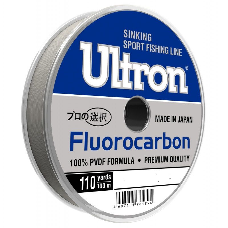 Леска ULTRON Fluorocarbon 0, 50 мм,  17, 5 кг,  100 м,  прозрачная 