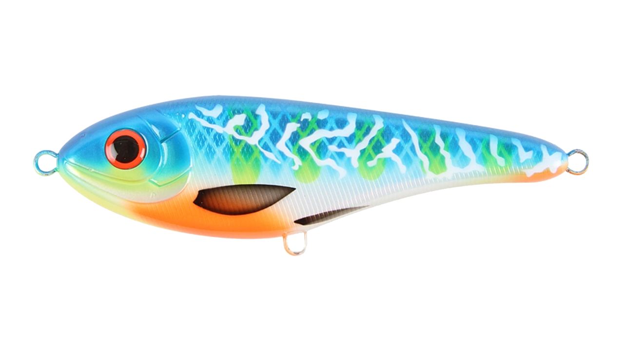 Воблер Джеркбейт Strike Pro Buster Jerk Sinking,  150 мм,  75 гр,  Загл. 0, 5м.-4, 0м.,  Тонущий,  цвет: CWC001 Blue Fire,  (EG-048#CWC001)