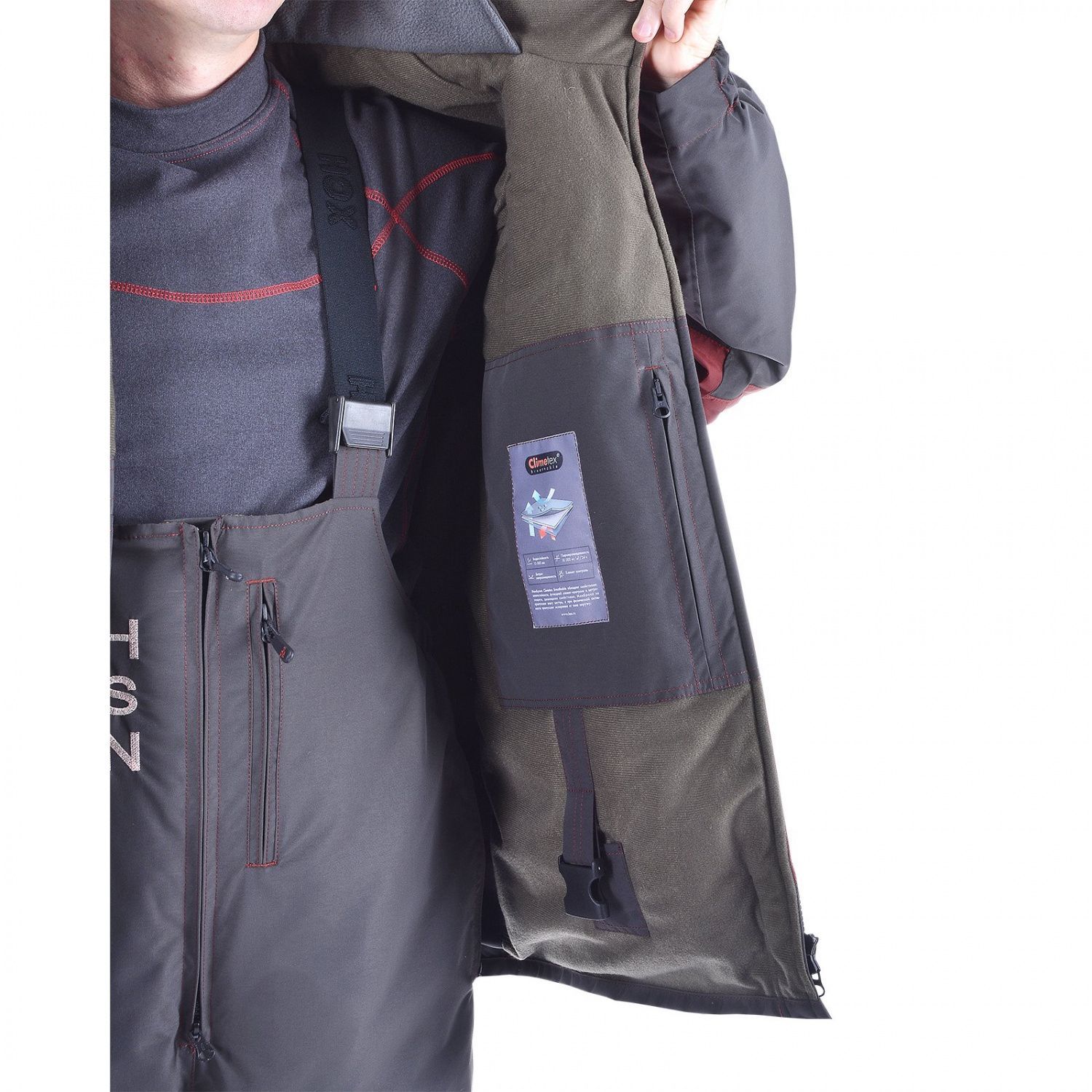 костюм-поплавок мужской зимний "rescuer i sport", hardguard, махагон (56-58/176) м