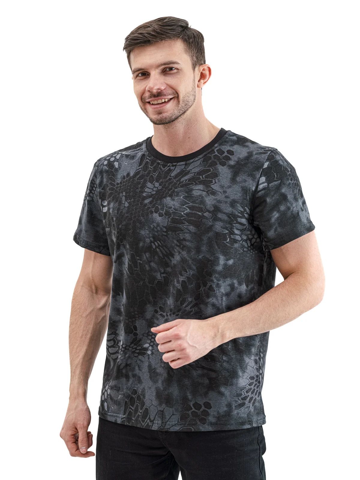 Футболка Питон чёрный,  кулирка,  пл.140 г/м2 56-58 м