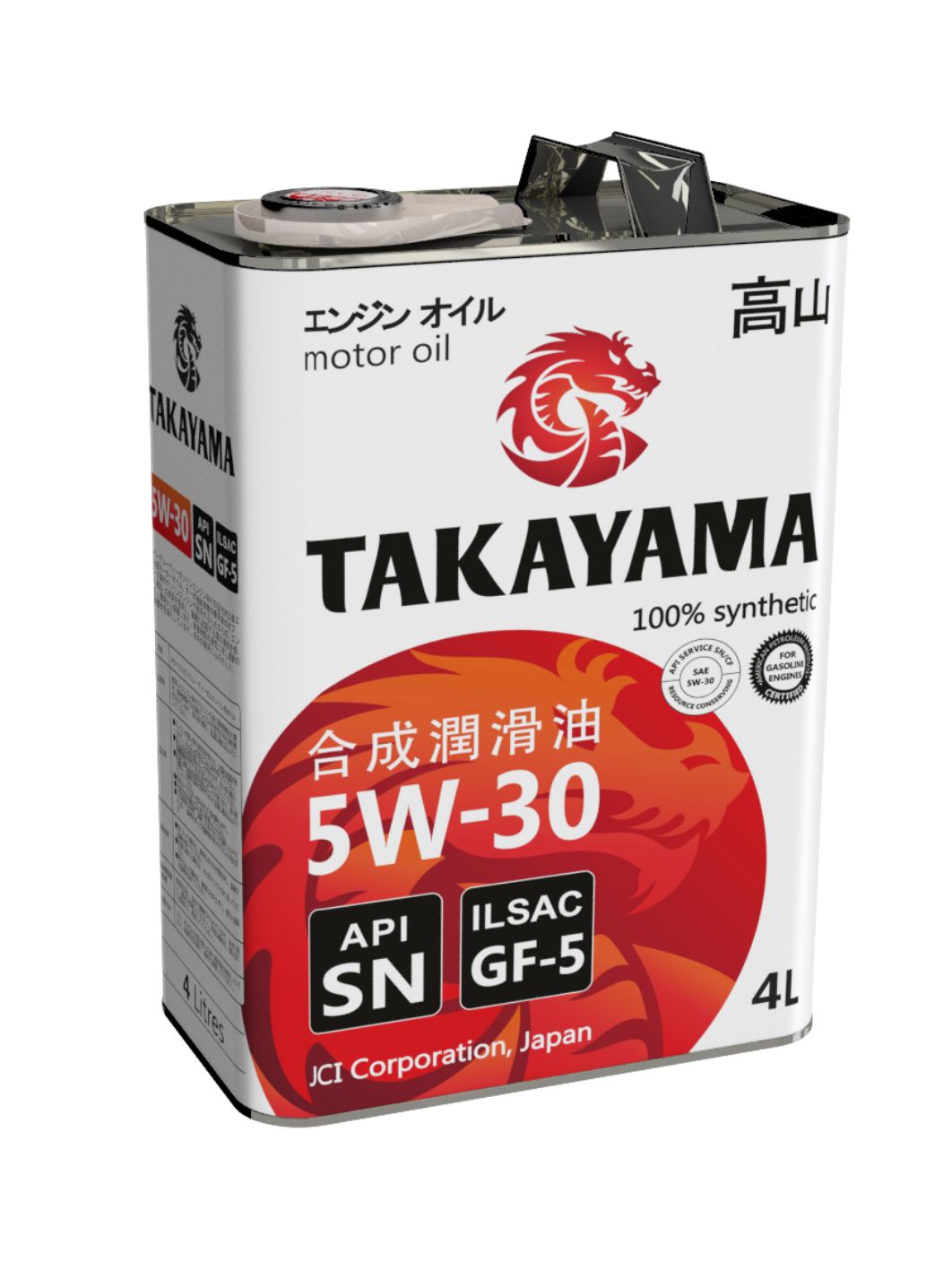 TAKAYAMA ADAPTEC SAE 5W30 ILSAC GF-5 API SN 4л синтетическое моторное масло