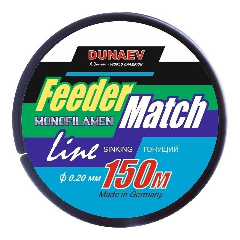 Леска Dunaev Feeder-Match Sinking Black 0.20мм 150м