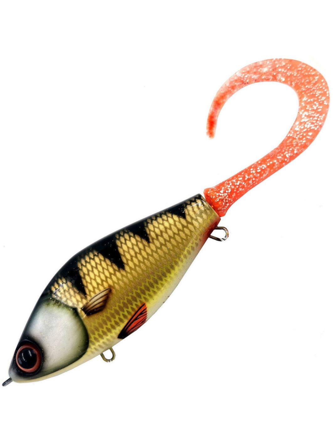 Воблер Джеркбейт Strike Pro Guppie Jr,  110 мм,  70 гр,  Загл. 0, 5м.-3, 0м.,  Тонущий,  цвет: C382F Golden Perch,  WOLF COLOR,  (EG-208A#C382F)