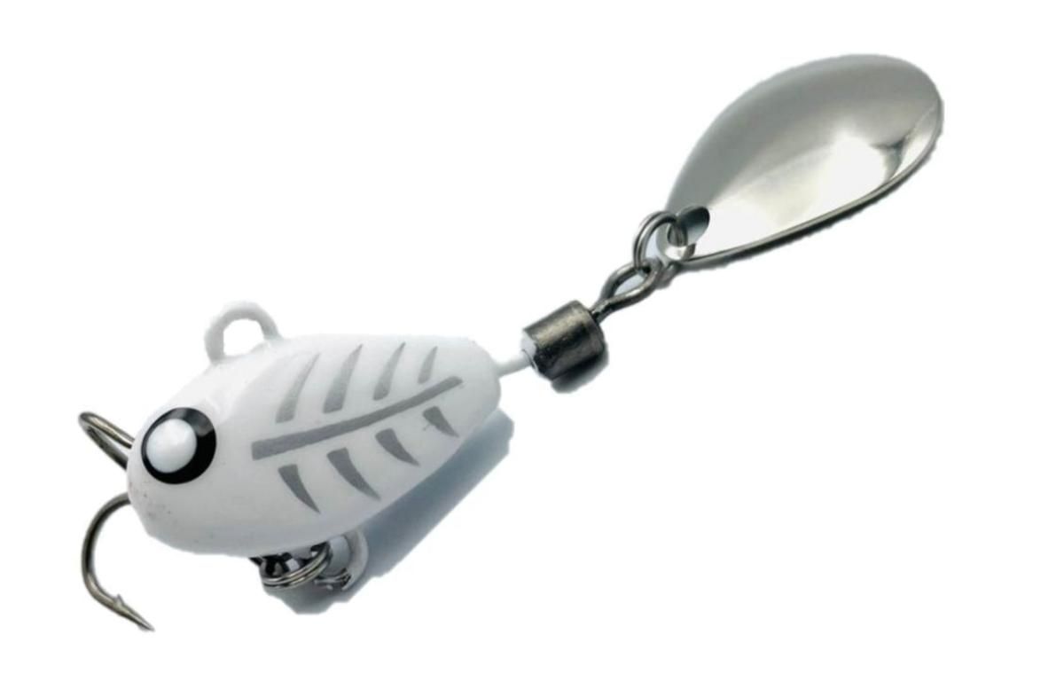 Тейл-спиннер HURRICANE 7.5g White Ghost