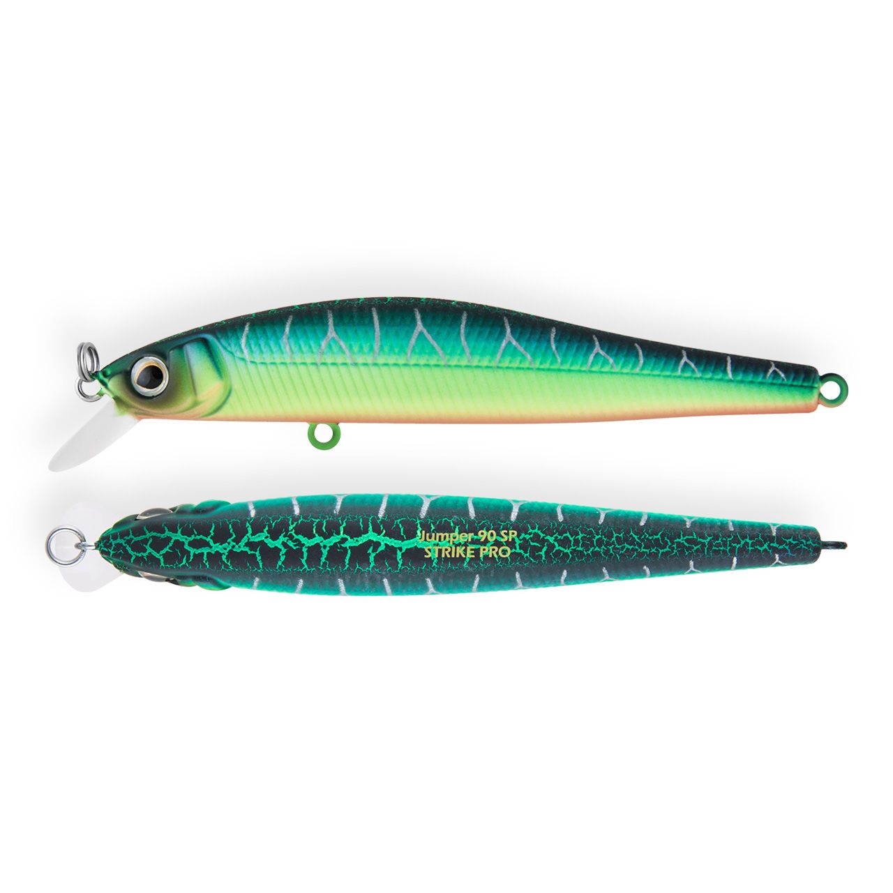 Воблер Минноу Strike Pro Jumper 110SP,  110 мм,  16, 3 гр,  Загл. 1, 0м.-2, 0м.,  Нейтральный,  цвет: A223S-RP Pearl Mat Tiger,  (EG-192C-SP#A223S-RP)