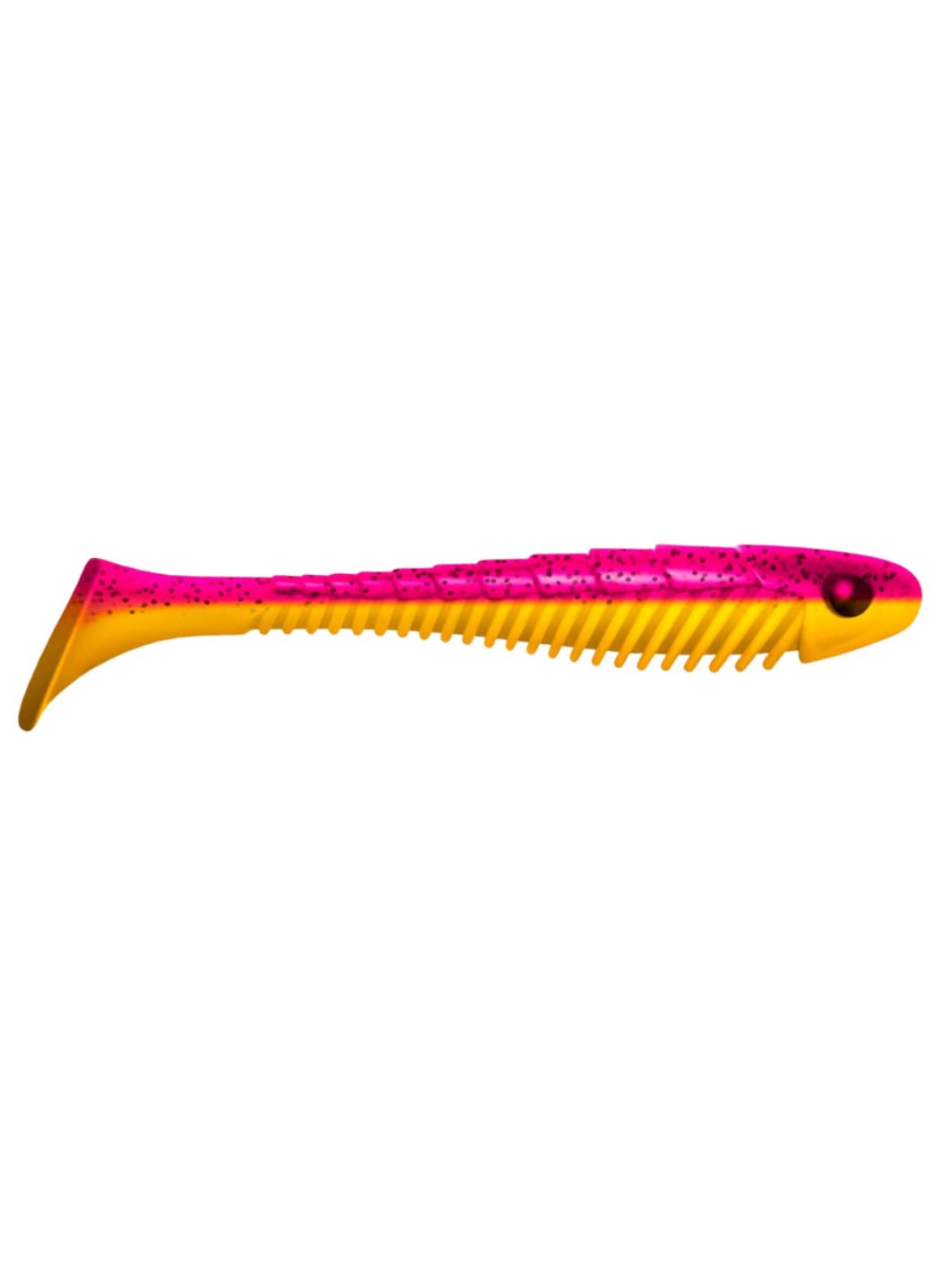 Приманка ZUB-BIGFOOT 133мм(5, 2")-3шт,  (цвет 023) розовый верх - желтый низ