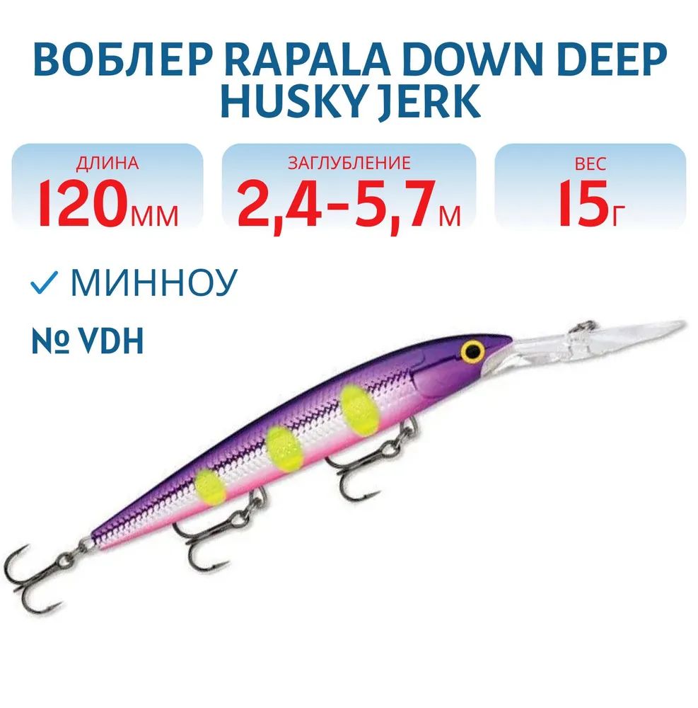 Воблер Rapala Down Deep Husky Jerk 12 /VDH