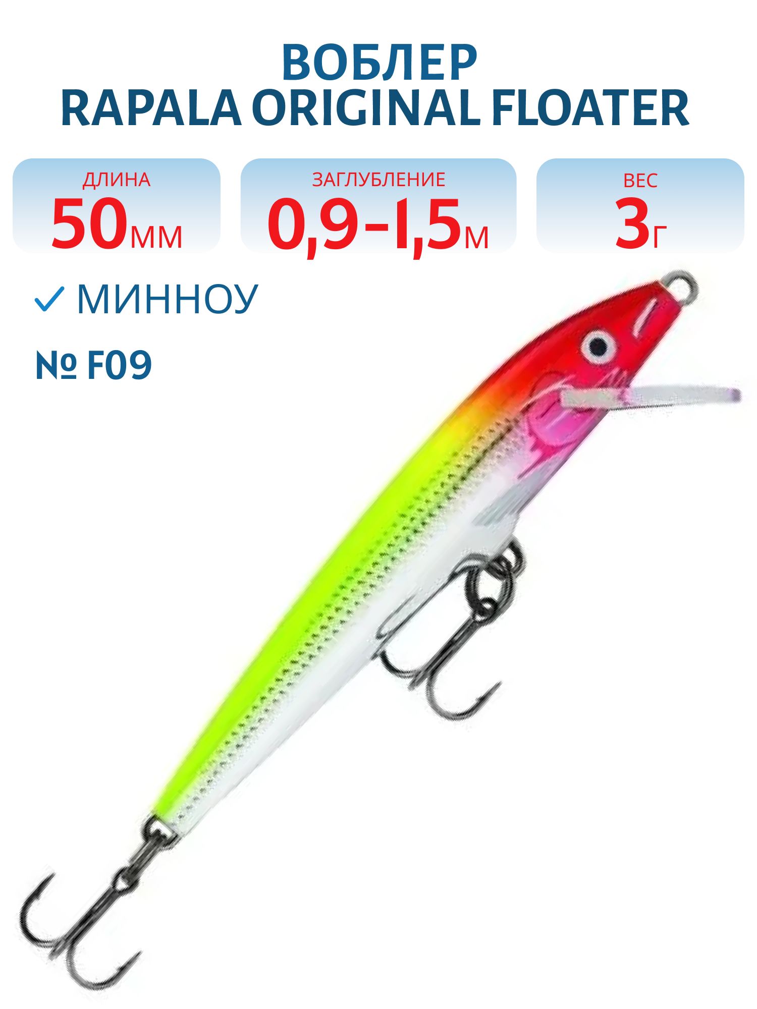 Воблер Rapala Original Floater 09 B