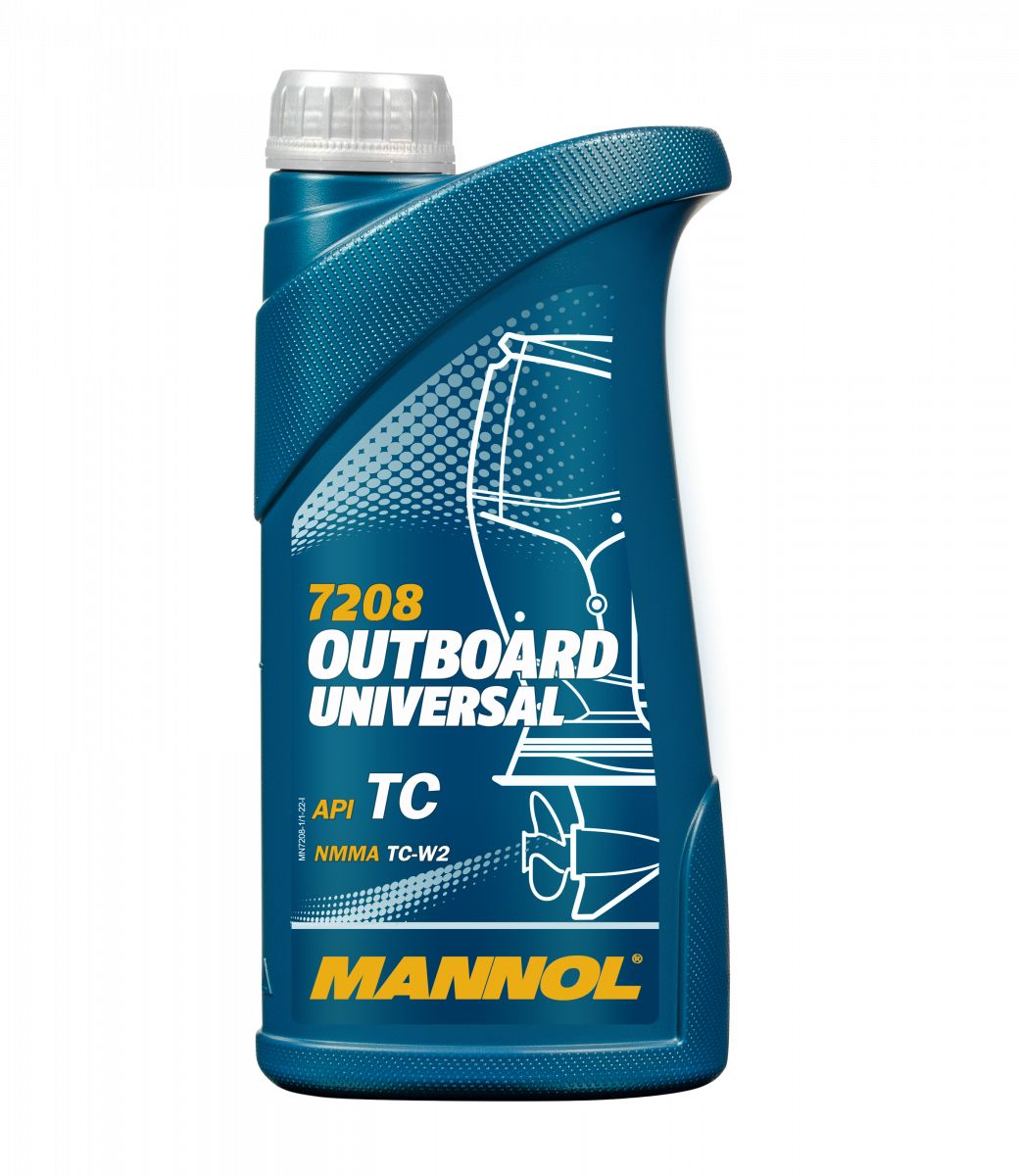 MANNOL Outboard Universal  2T  минеральное масло для лодочных моторов 1L 7208/1421