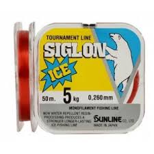 Леска SUNLINE Siglon Ice Fishing 50m красная #5/0.370mm 