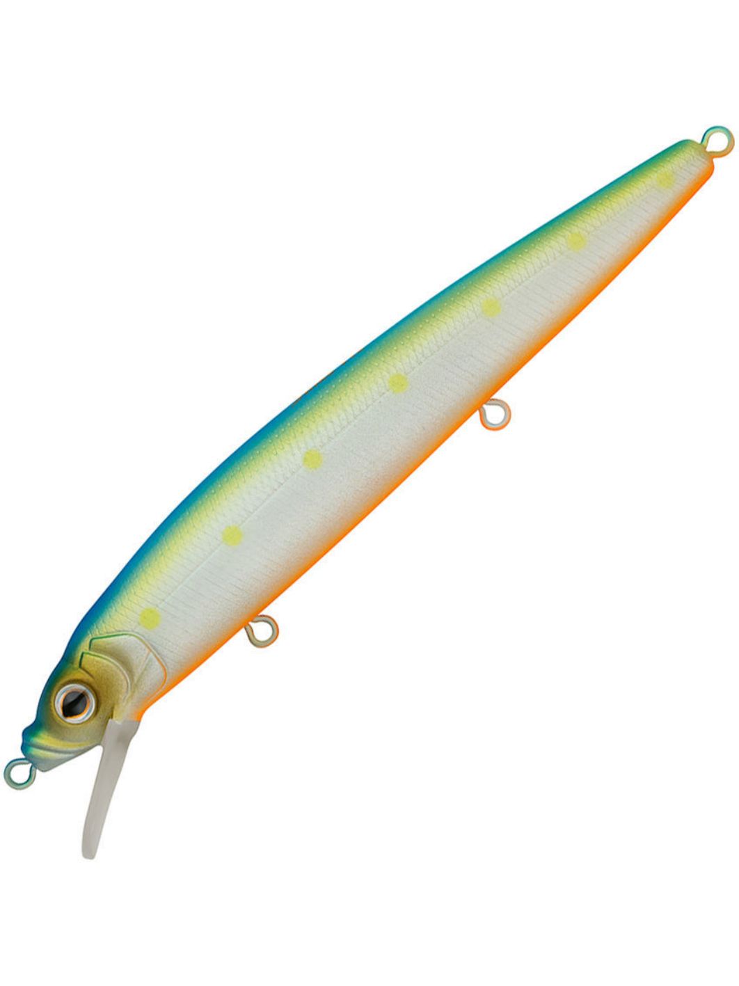 Воблер Минноу Strike Pro Alpha Minnow 95,  95 мм,  9 гр,  Загл. 0, 6м.-1, 6м.,  Плавающий,  цвет: S056C Blue Mat Transparent Milk,  (EG-034F#S056C)