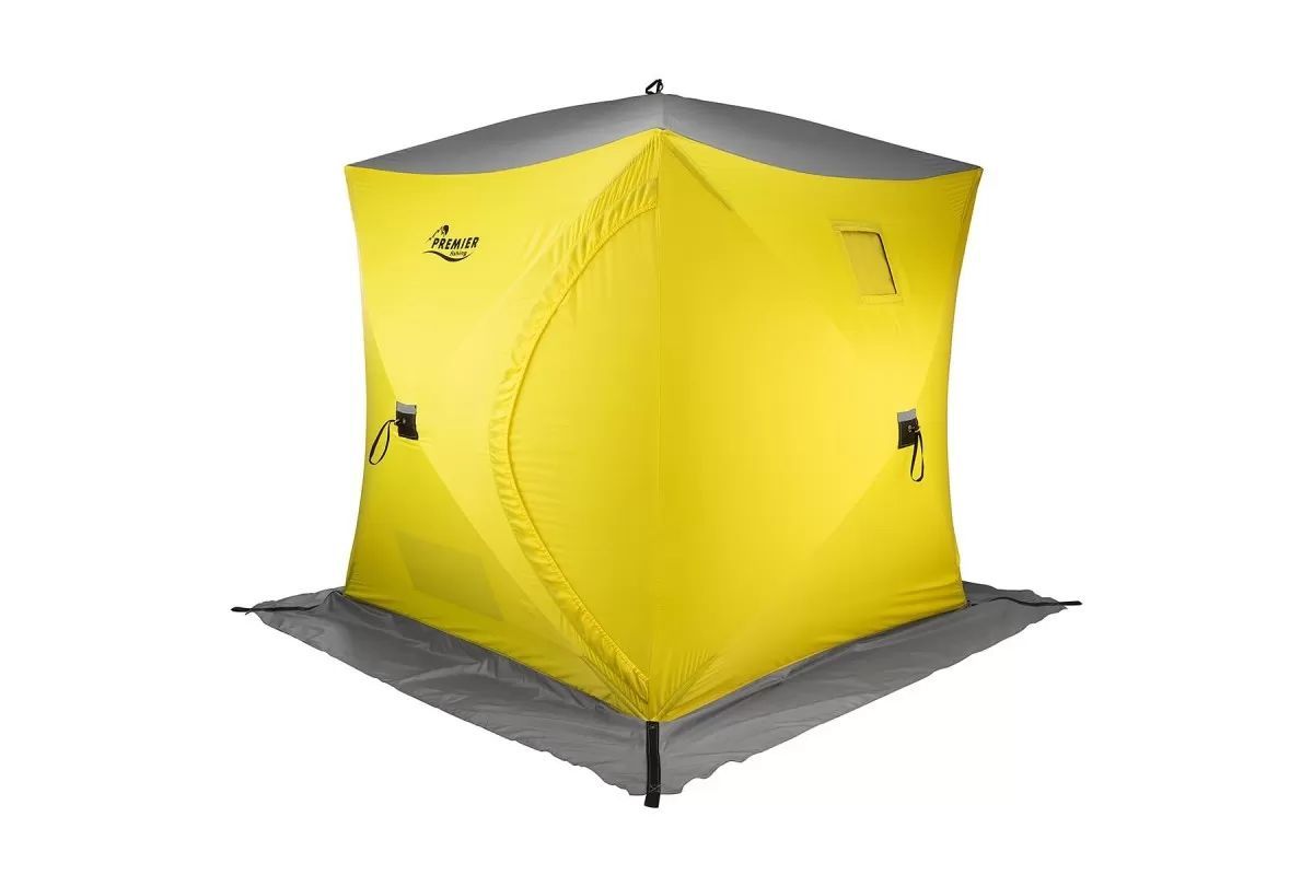 Палатка зимняя утепленная Куб-1 желтый/серый (PR-WFSCI-150YG) PREMIER