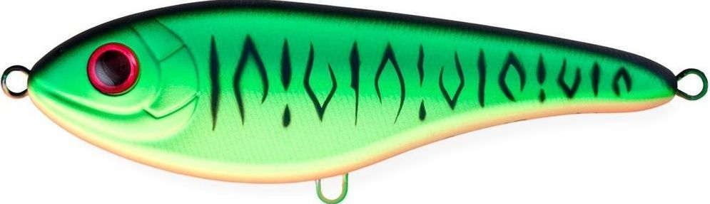 Воблер Джеркбейт Strike Pro Buster V,  85 мм,  17, 7 гр,  Загл. 0, 2м.-1, 5м.,  Тонущий,  цвет: GC01S/A70-713 Double Black Silver OB/Mat Tiger,  (EG-148#GC01S/A70-713S)