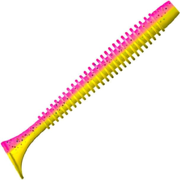 Приманка ZUB-SWING 117мм(4, 6")-4шт,  (цвет 023) желтый верх-розовый низ