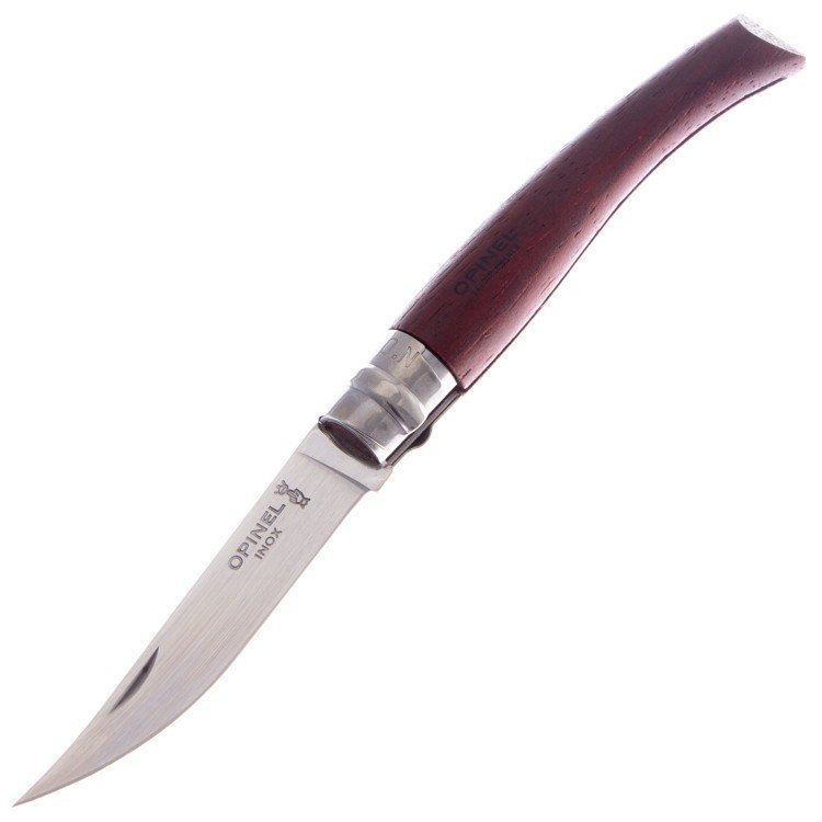 Нож Opinel серии Slim №08,  филейный,  клинок 8см,  нержавеющая сталь,  зеркальная полировка,  рукоять-падук