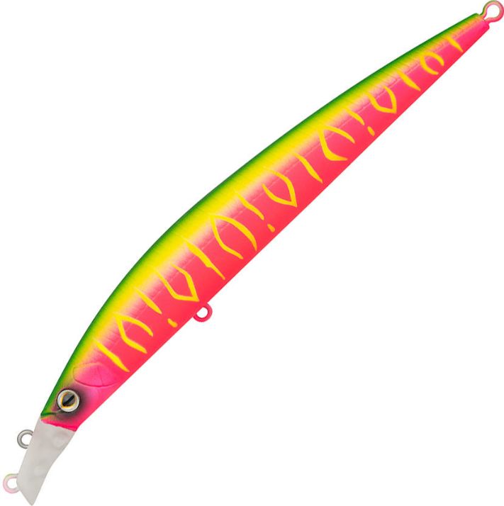 Воблер Минноу Strike Pro Top Water Minnow 110,  110 мм,  10, 5 гр,  Загл. 0, 2м.-0, 7м.,  Плавающий,  цвет: A230S Watermelon Mat Tiger,  (JL-166F#A230S)