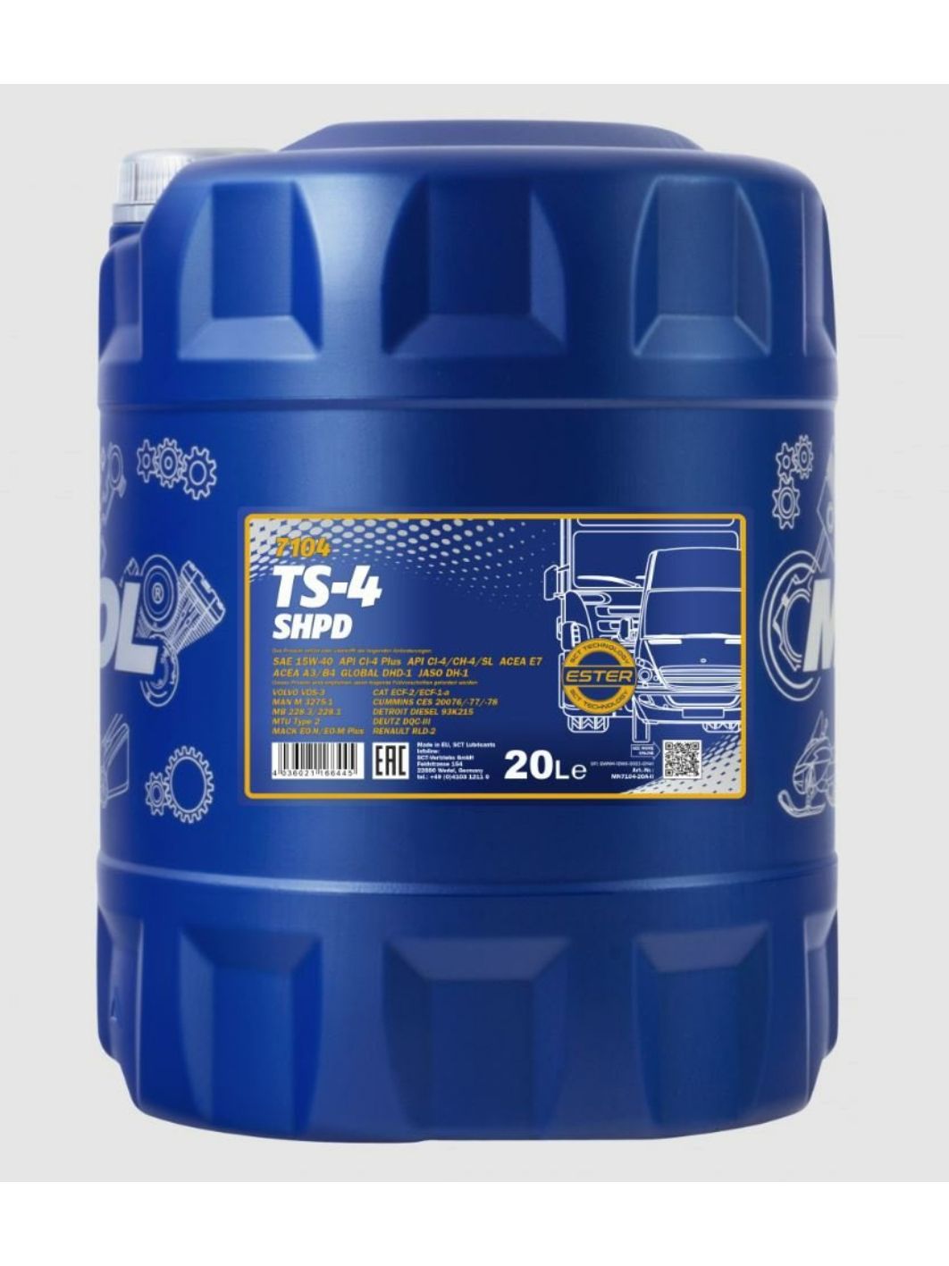 MANNOL TS-4 SHPD 15W40 7104 20л моторное масло