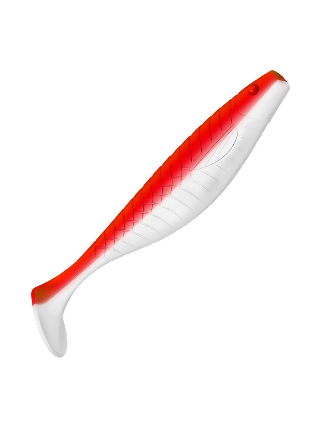 Приманка ZUB-PROVOCATOR 145мм(5, 7")-5шт,  (цвет 039) красный верх-белый низ
