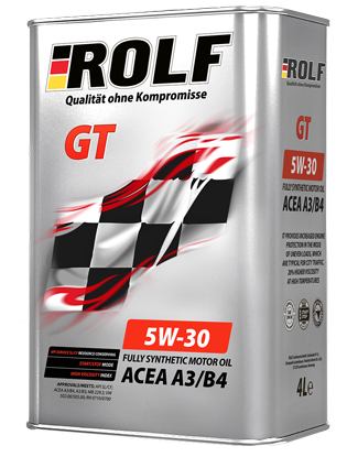 ROLF GT 5W30 A3/B4 4л синтетическое моторное масло