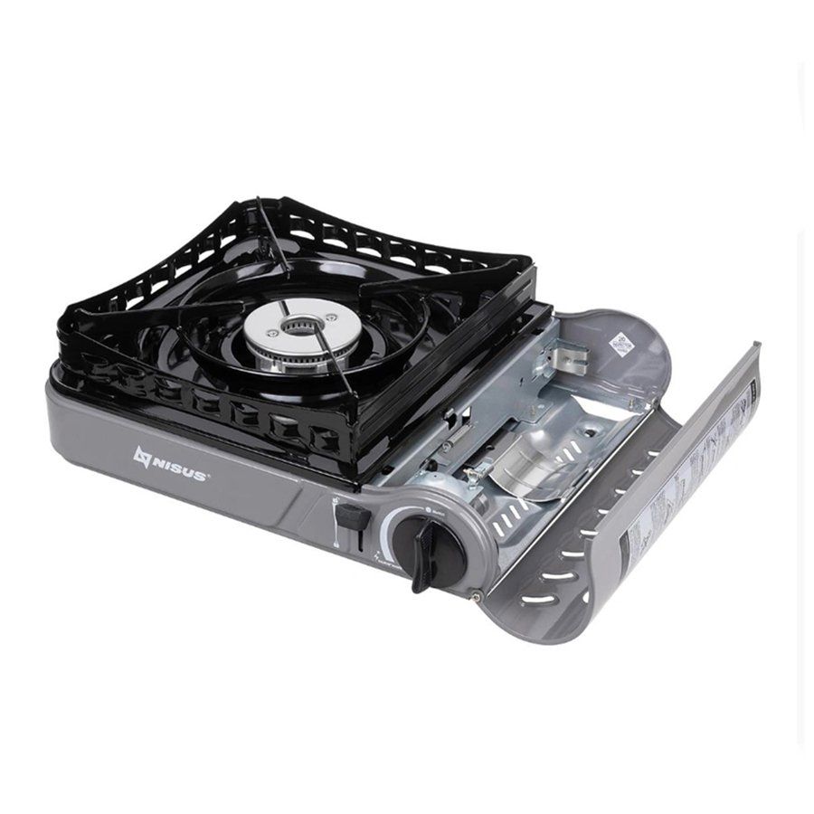 Плита газовая портативная в кейсе,  горелка стальная,  ветрозащита (N-MS-3900DFW) NISUS