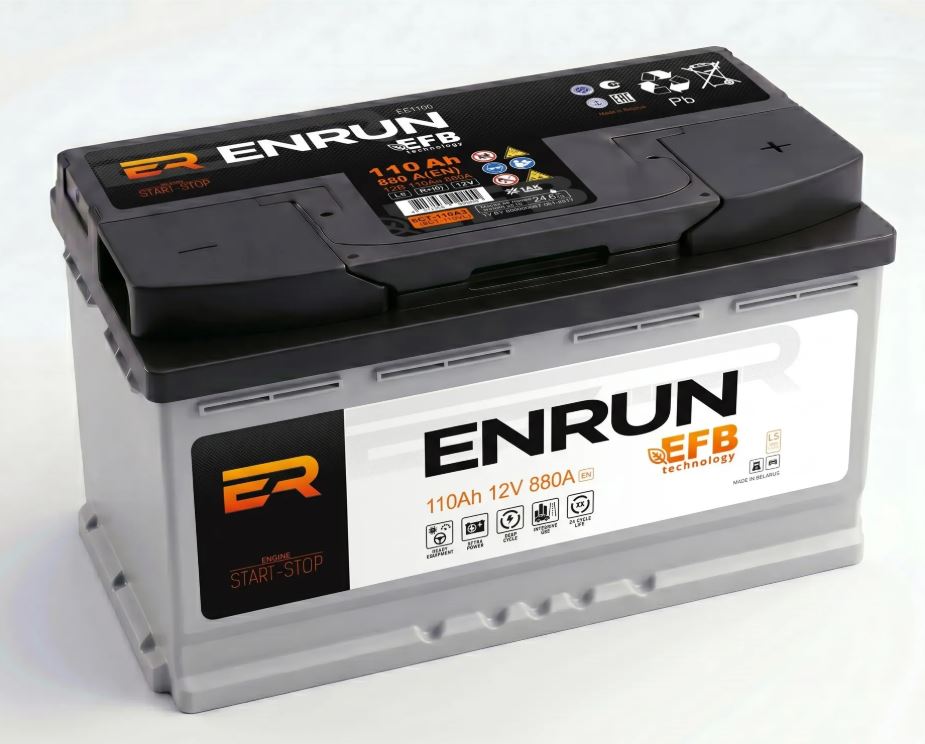 110 ENRUN EFB ЕВРО EE1100  Аккумулятор залит/заряжен