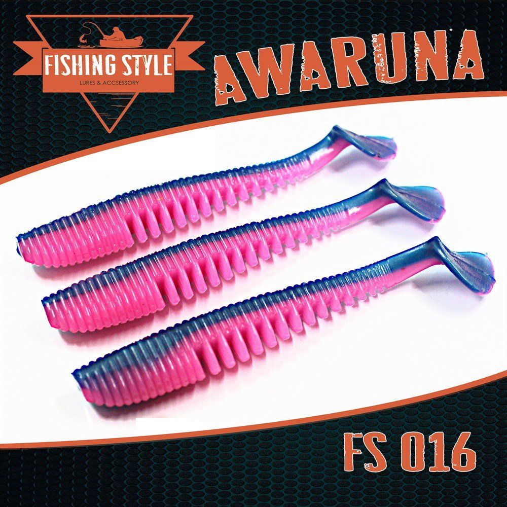 Силиконовая приманка AWARUNA 4"(102 мм) уп.5 шт.#016 Ink-pink