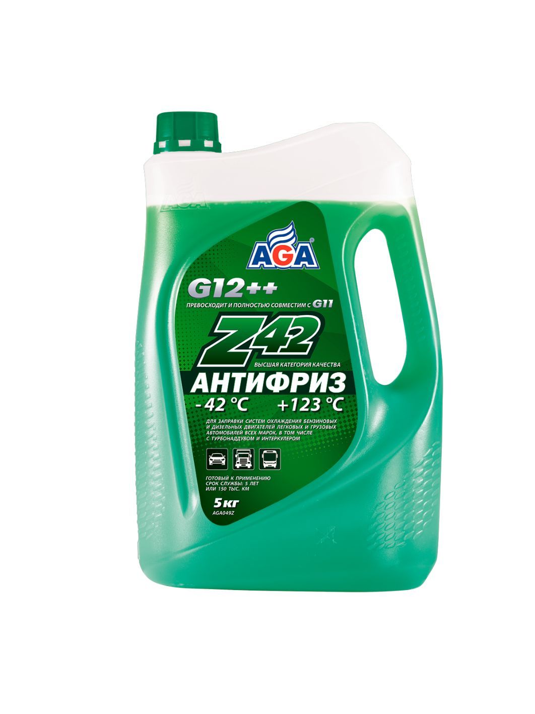 Антифриз AGA Z42 G-12++ 5 кг. зелёный