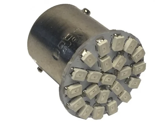 Светодиод 24V R10W (G18.5) красный 22SMD YADA (904812) (1шт.)