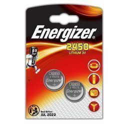 батарейка cr2450 3в bl2 energizer литиевая 2 шт. e300830703