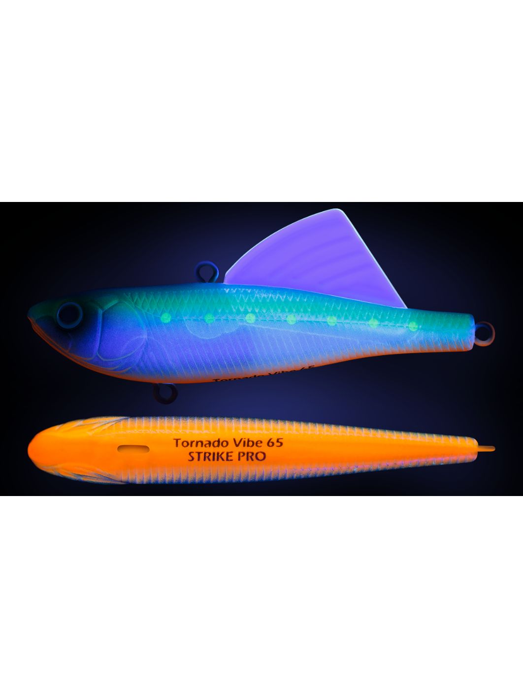 Виб Strike Pro Tornado Vibe 85 мм,  25, 6 гр,  S056C Blue Mat Transparent Milk