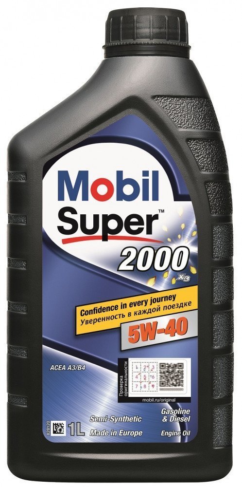 MOBIL 5W40 SUPER-2000 X3 1L полусинтетическое моторное масло