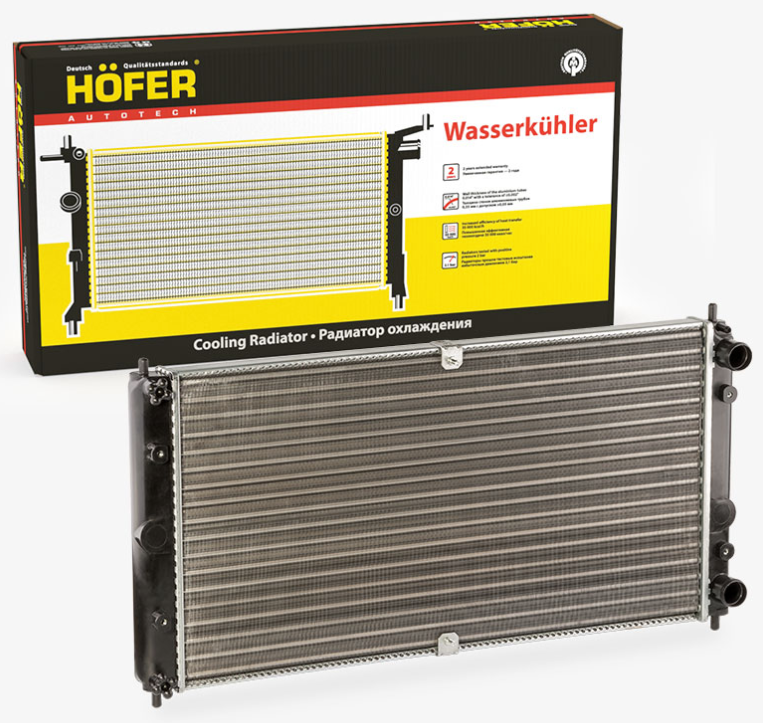 Радиатор охлаждения 2123 алюминиевый HOFER HF 708 417