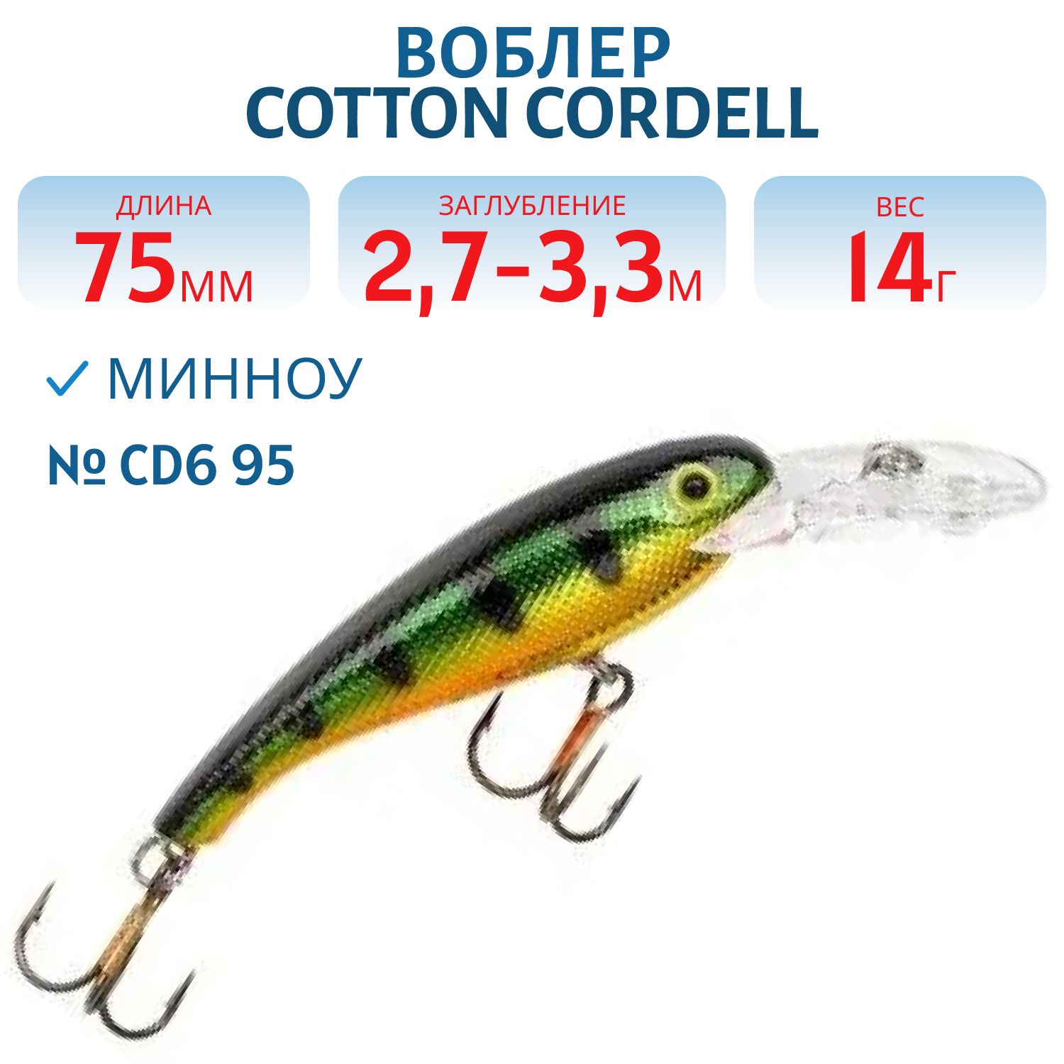 Воблер COTTON CORDELL CD6 95
