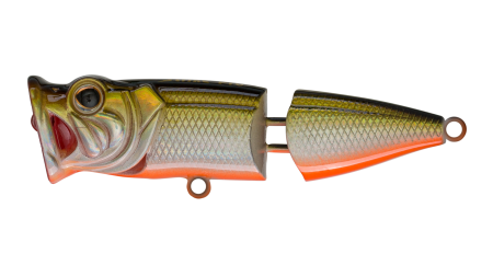 Воблер Поппер составной Strike Pro Pike Pop Joint 75,  75 мм,  11 гр,   Плавающий,  цвет: 612T Natural Shad Silver,  (SH-002CJ#612T)