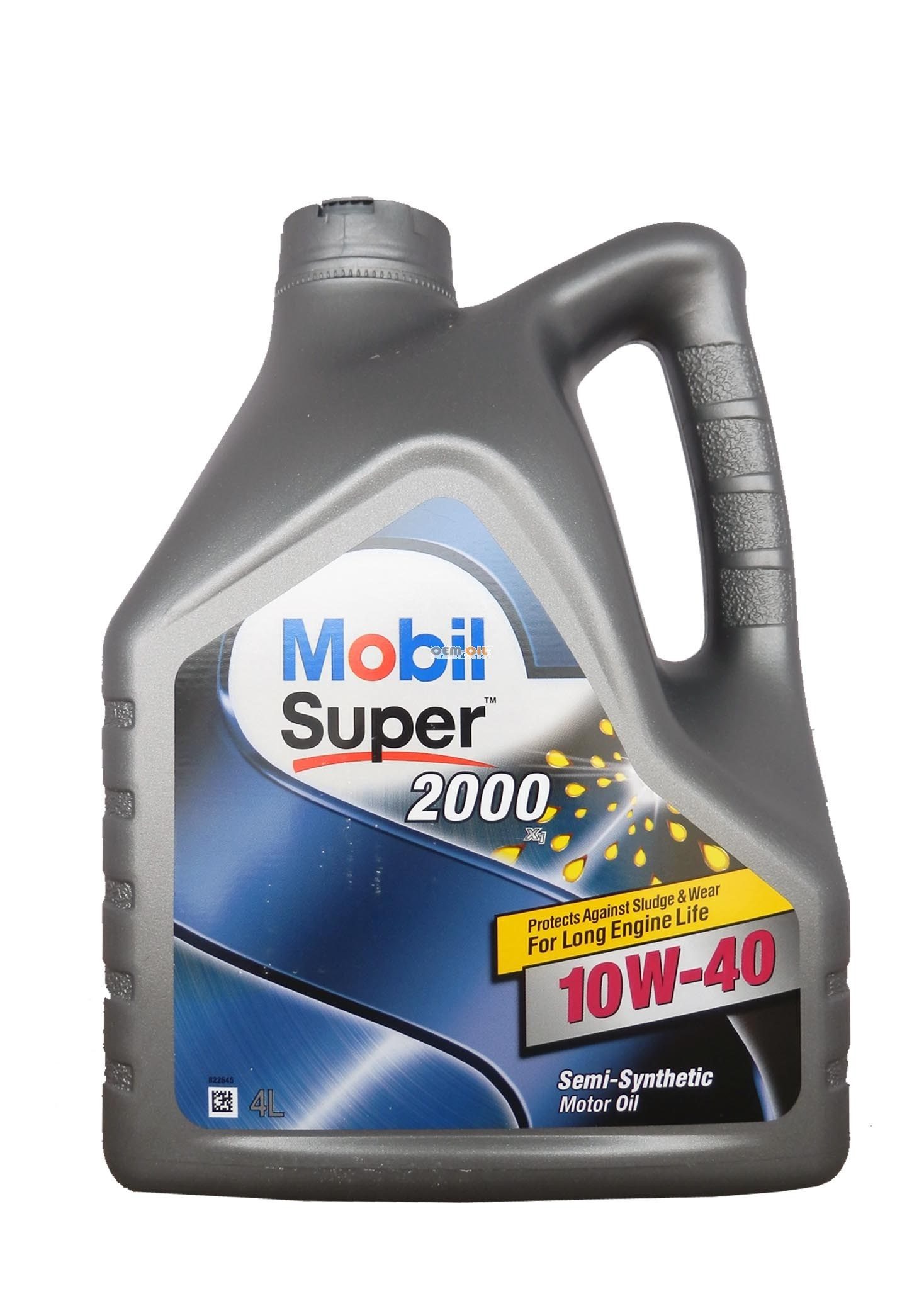 MOBIL 10W40 SUPER-2000 4L полусинтетическое моторное масло