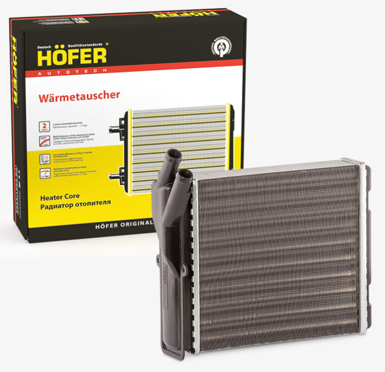 Радиатор отопителя 2123 алюминиевый HOFER HF 730 226