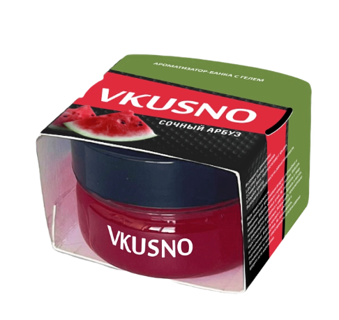 Ароматизатор "Vkusno" гелевый,  банка (Сочный арбуз)