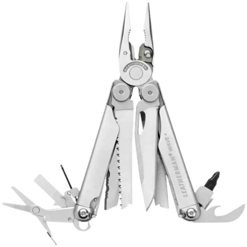 Мультитул LEATHERMAN Wave Plus Stainless 18 инстр.,  7, 4/10 см,  чехол нейлон,  блист.