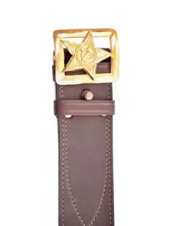 Ремень поясной "Звезда" 50 мм коричневый (№ 3)