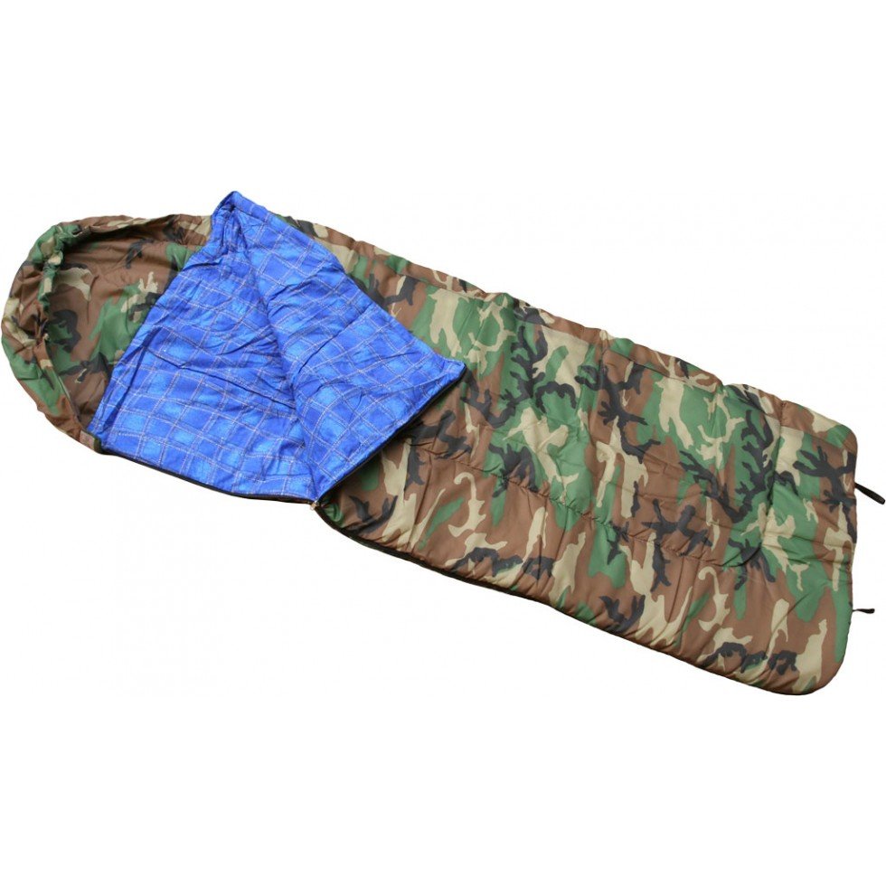 Спальный мешок с капюшоном (одеяло,комбинированный, 1,0-1,8 м)