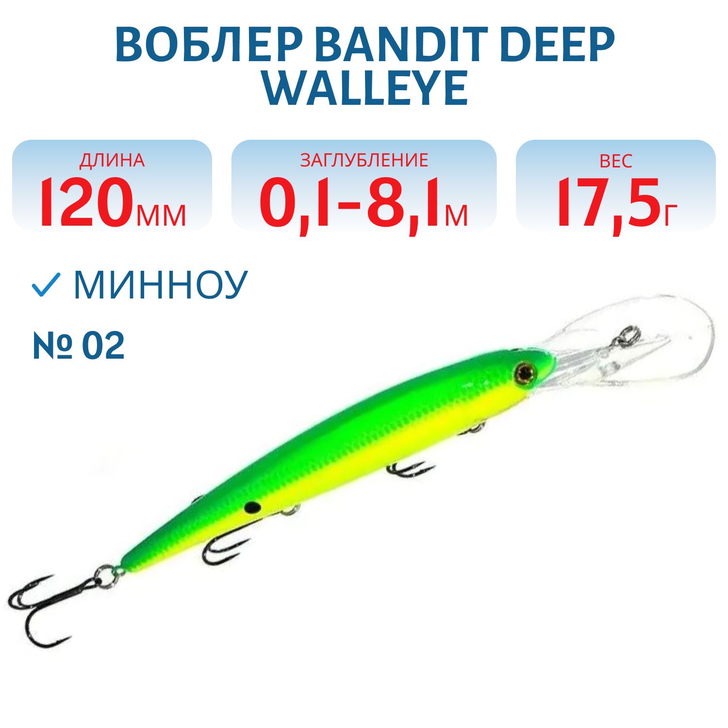 Воблер BANDIT DEEP WALLEYE 02