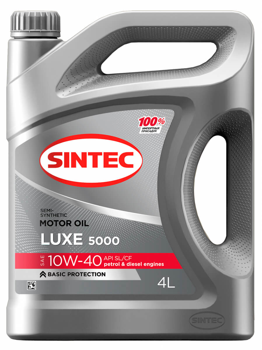 SINTEC LUX 10w40 5000 SL/CF 4L полусинтетическое моторное масло