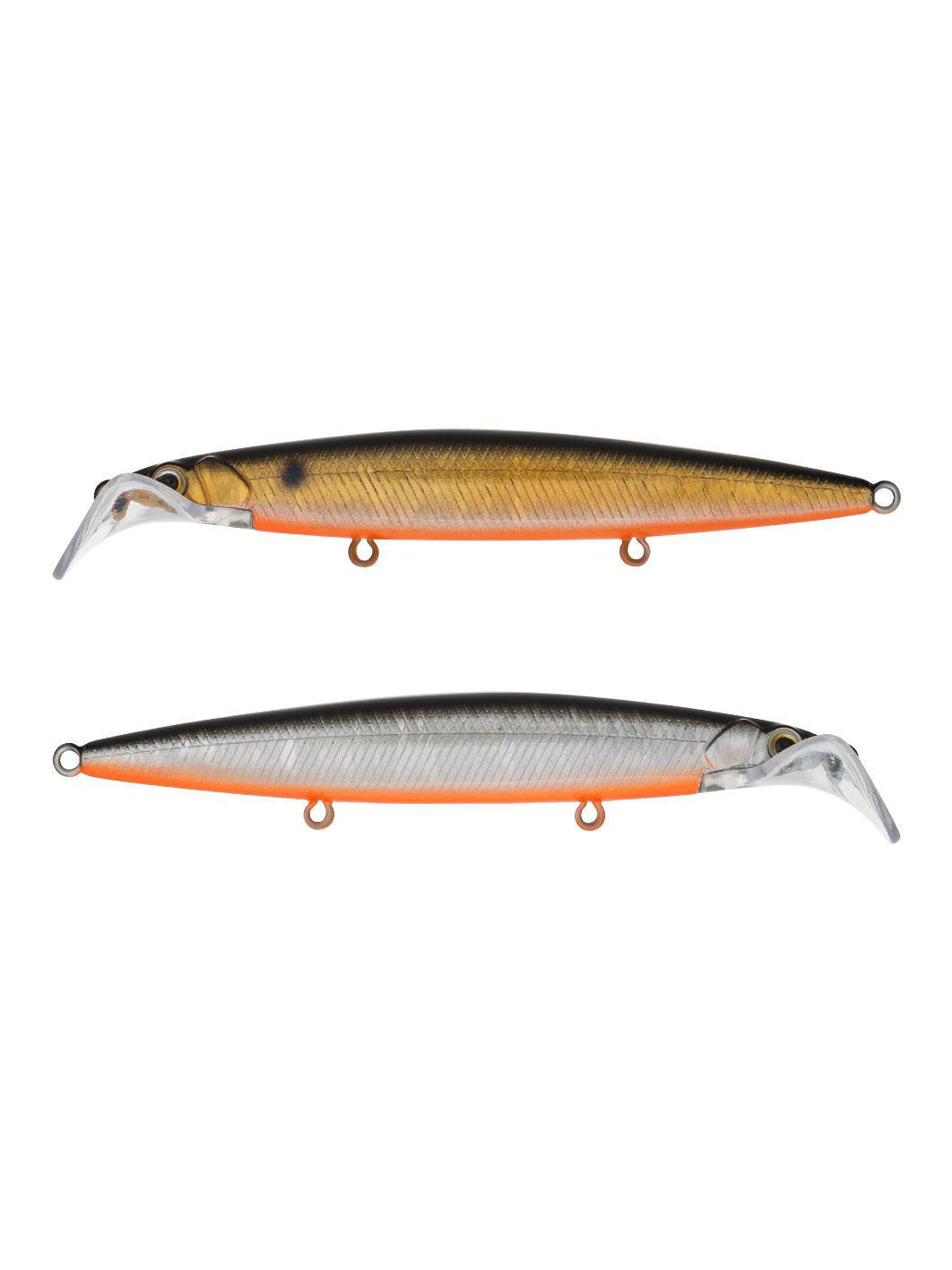 Воблер Минноу Strike Pro Scooter Minnow 110F,  110 мм,  11, 8 гр,  Загл. 1, 5м.-2, 5м.,  Плавающий,  цвет: A70-613-SBO Double Silver/Smoked,  (EG-186F#A70-613-SBO)