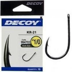 Крючок Decoy одинарный KR-21 # 4 (12шт.)