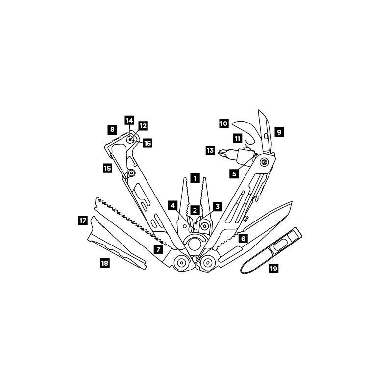 Мультитул LEATHERMAN Signal Gray 19 инстр.,  7/11, 4 см,  чехол нейлон